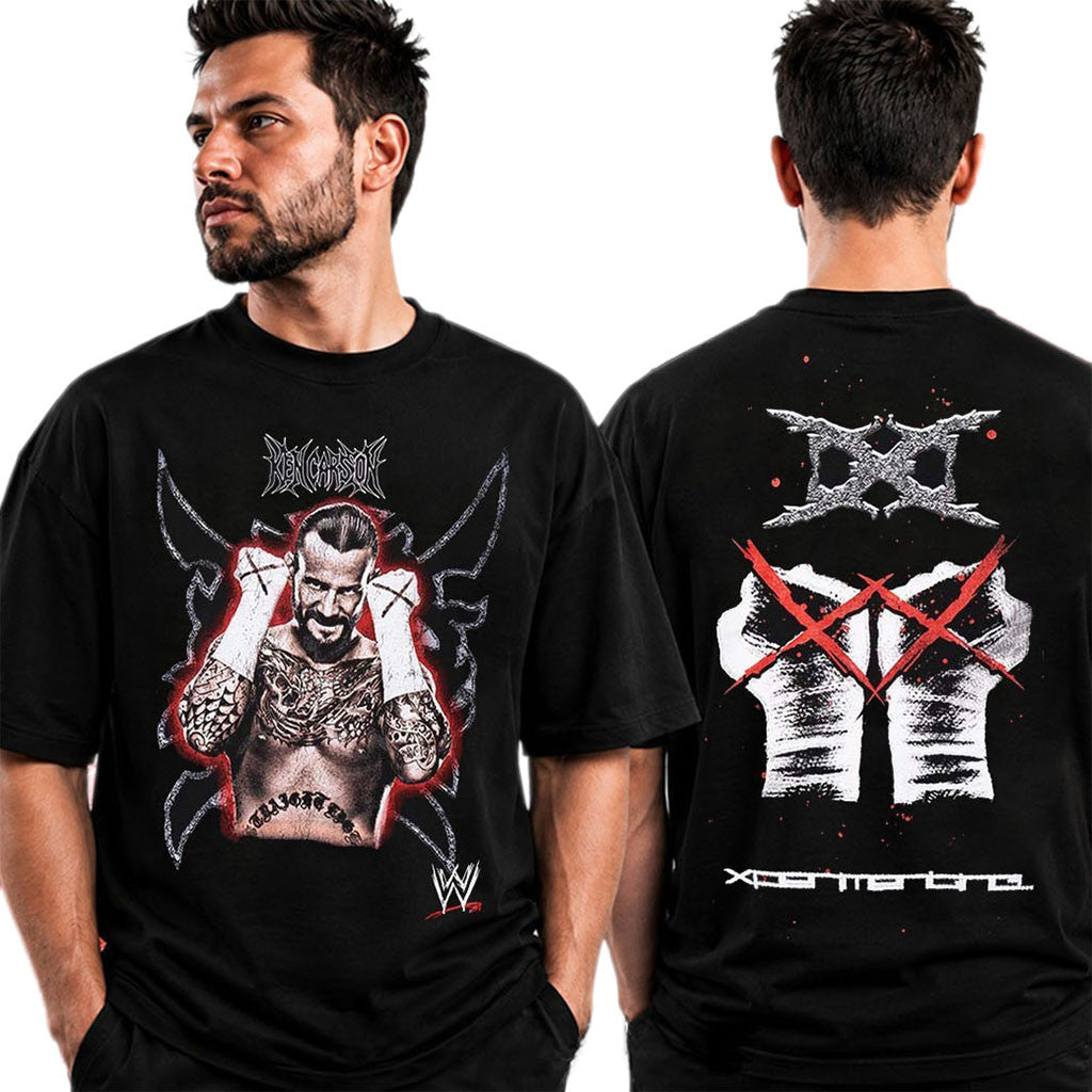 Ken Carson X WWE CM Punk 2026 T-Shirt Ken Carson WWE Merch Gift Ideas For Brothers - Merchluma