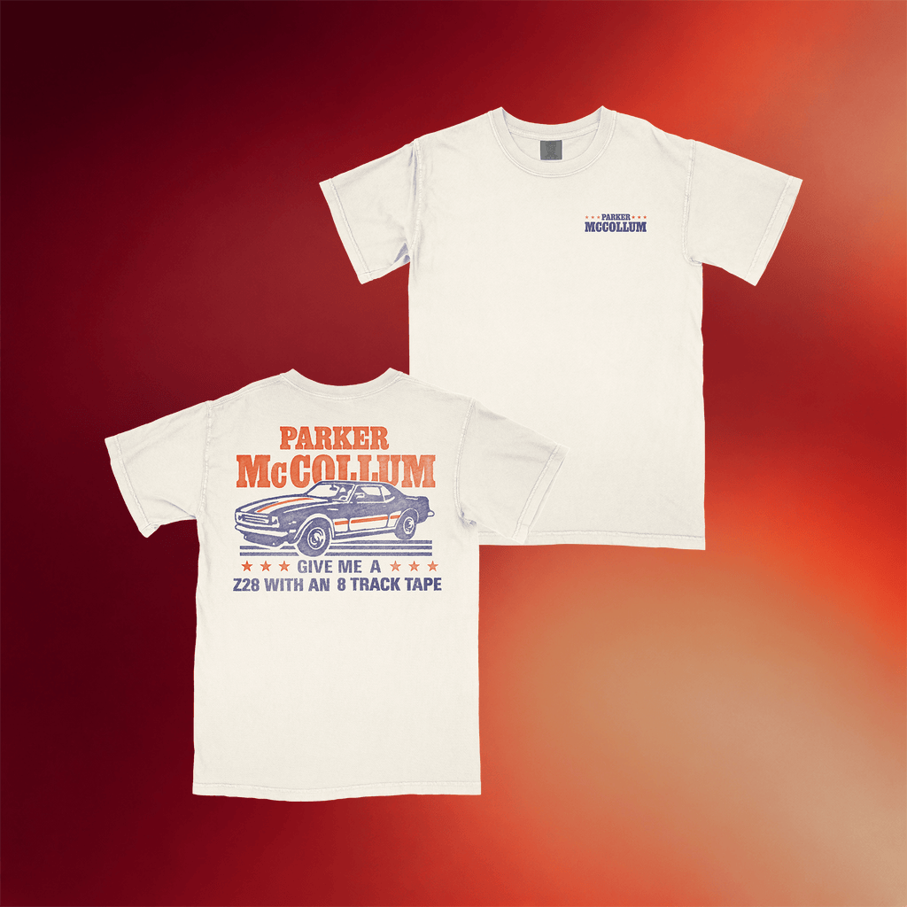 Parker McCollum Merch Give Me A Z28 With An 8 Track Tape T-Shirt Parker McCollum Shirt Fans Gift - Merchluma