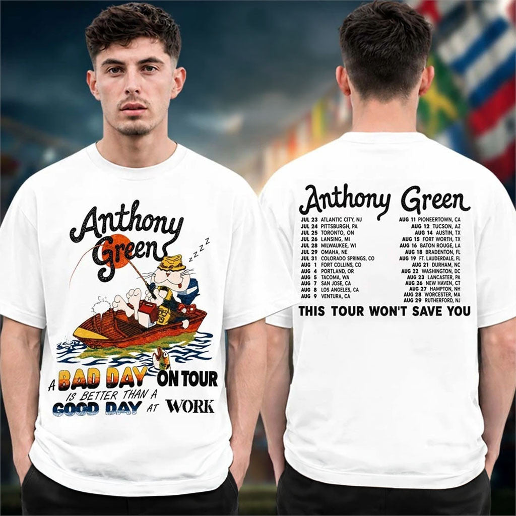 Anthony Green Merch This Tour Won't Save You Tour 2026 Cat Fishing Tour Shirt Music Fan Apparel - Merchluma