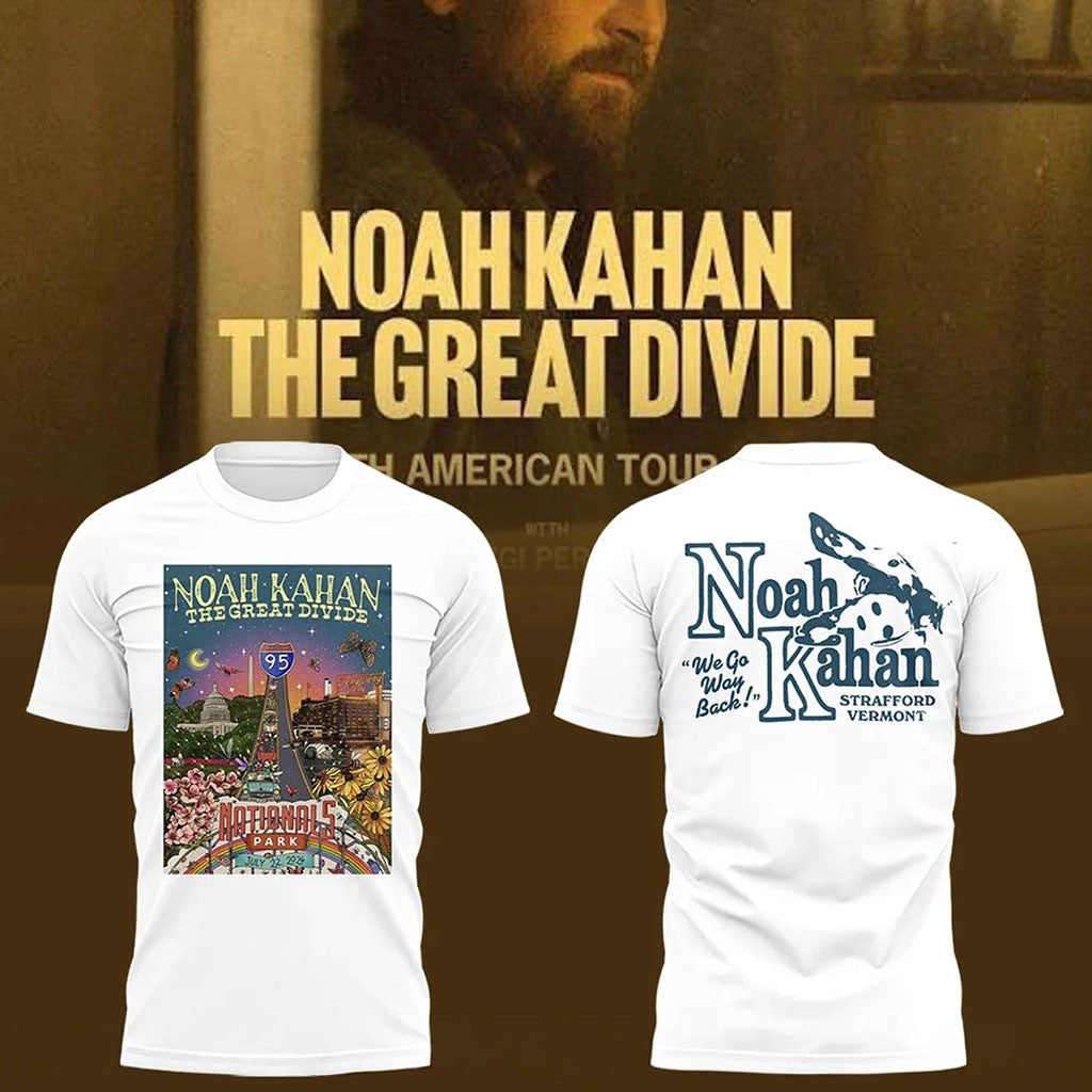 Noah Kahan The Great Divide Tour 2026 At Nationals Park T-Shirt Noah Kahan Merch Music Fan Gift - Merchluma