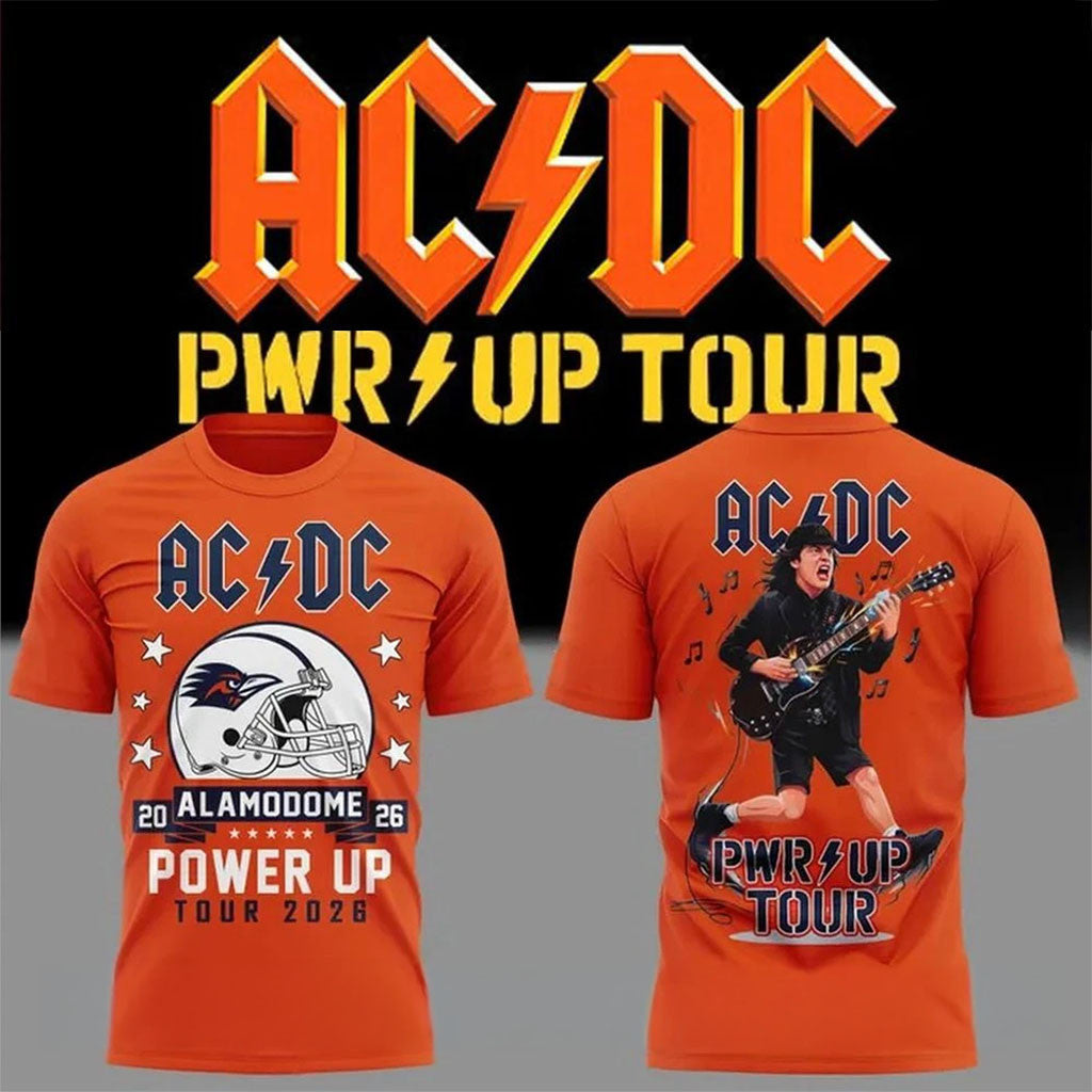 ACDC X UTSA Roadrunners Football Power Up Tour 2026 At Alamodome Shirt ACDC Merch Fan Gifts - Merchluma