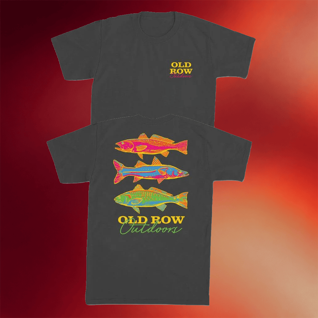 Old Row Merch Old Row Outdoors Neon Fish T-Shirt Birthday Gift Ideas For BFF - Merchluma