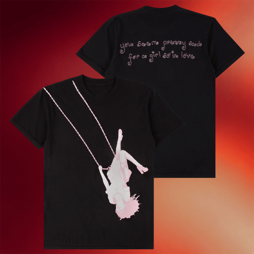 Olivia Rodrigo Merch 2026 You Seem Pretty Sad For A Girl So In Love Album Cover T-Shirt Black - Merchluma