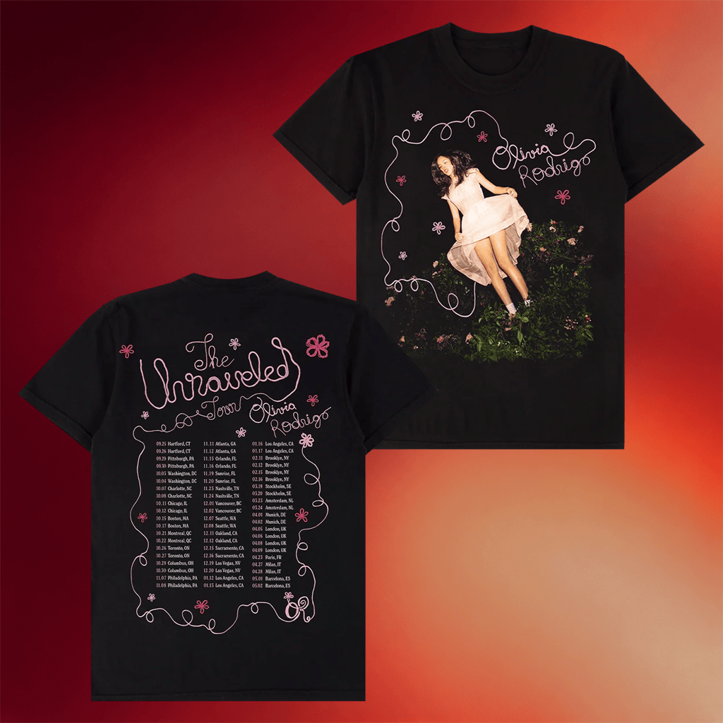 Olivia Rodrigo Merch 2026 The Unraveled Tour T-Shirt Olivia Rodrigo Shirt Gifts For Music Lover - Merchluma