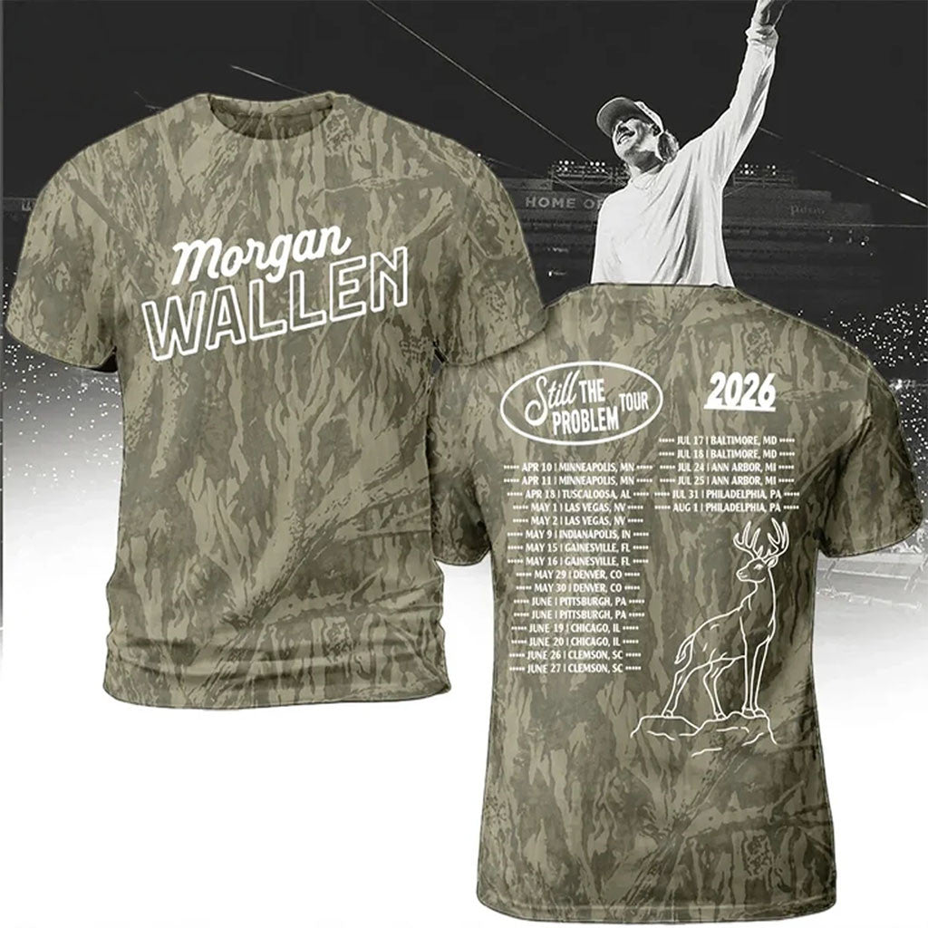 Morgan Wallen Still The Problem Tour 2026 T-Shirt Camo Morgan Wallen Merch Gift For Music Fans - Merchluma