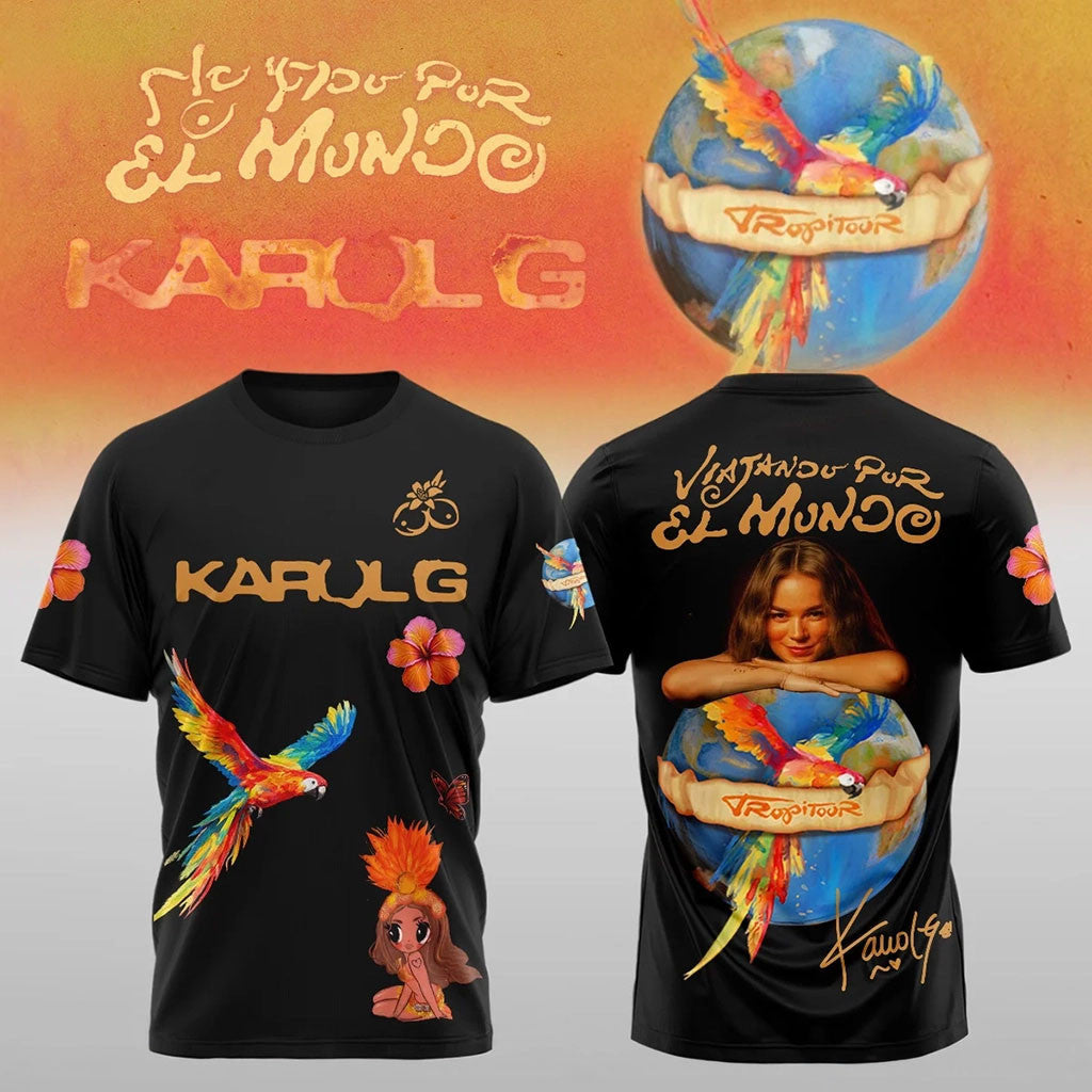 Karol G Nos Vamos De Tour 2026 T-Shirt White Karol G Tour Merch Best Gift For Music Lovers - Merchluma