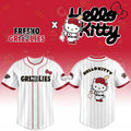 Fresno Grizzlies X Hello Kitty Night Baseball Jersey Fresno Grizzlies Merch Cute Gift For Fans - Merchluma