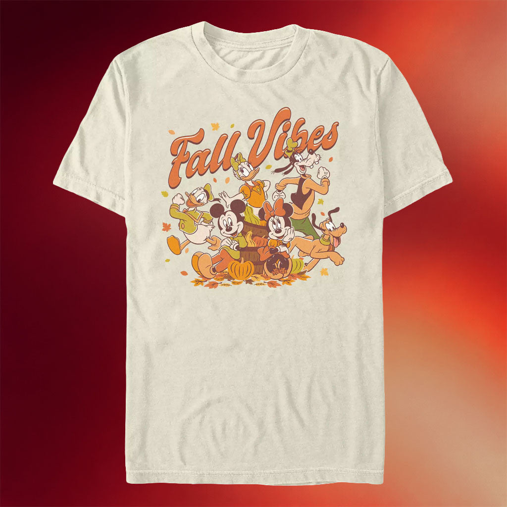 D Halloween Merch 2026 Mickey Mouse And Friends Fall Vibes T-Shirt Cute Autumn Gift Ideas - Merchluma