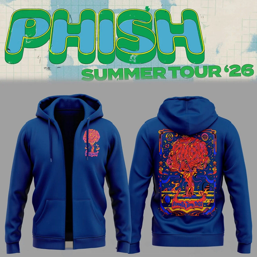 Phish Summer Tour 2026 Merch What's Going Through Your Mind Zip Hoodie Gift For Rock Fans - Merchluma