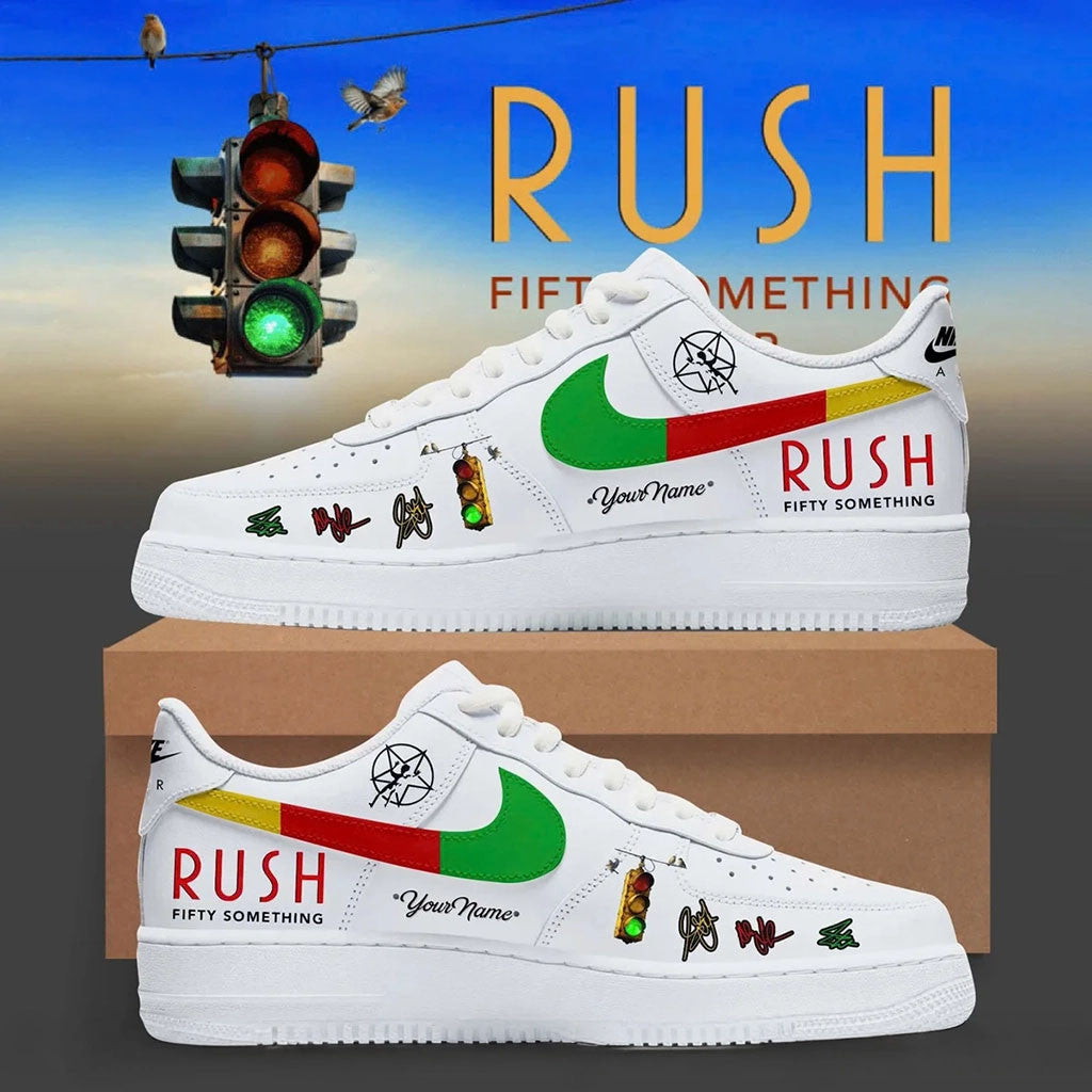 Custom RUSH Fifty Something Tour Signature Shoes Sneakers RUSH Band Merch Gift For Fans - Merchluma