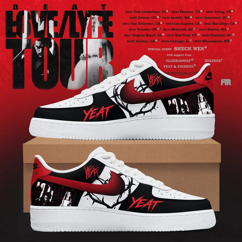 Yeat LoveLyfe Tour 2026 Shoes Sneakers Yeat Merch Gifts For Hip Hop Fans - Merchluma