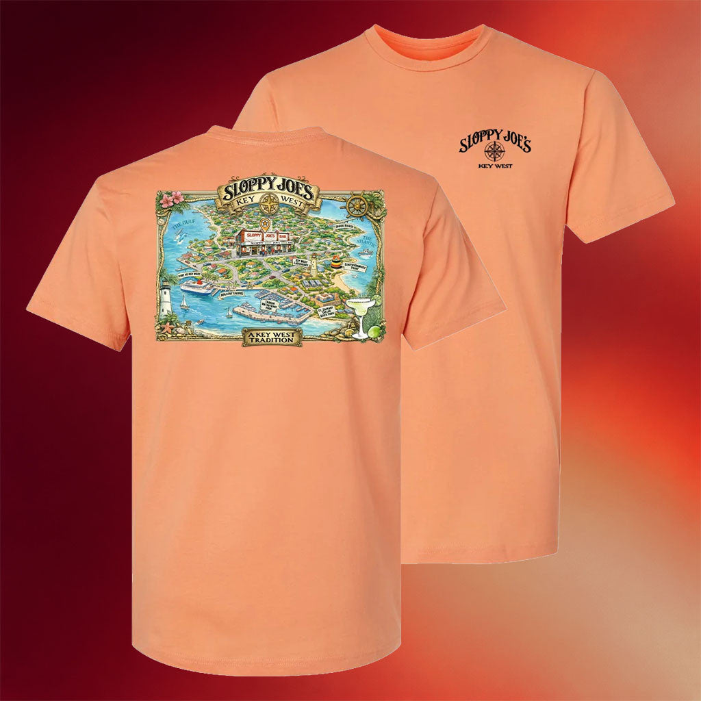 Sloppy Joe's Merch 2026 Sloppy Joe's Key West Map T-Shirt Best Gift For Friends - Merchluma