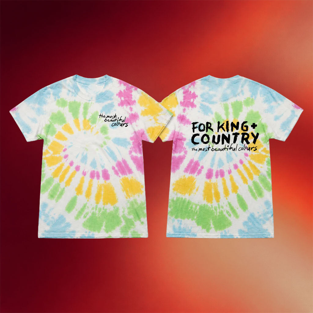 For King And Country Merch 2026 The Most Beautiful Colours Album Tie Dye T-Shirt Fan Gifts - Merchluma