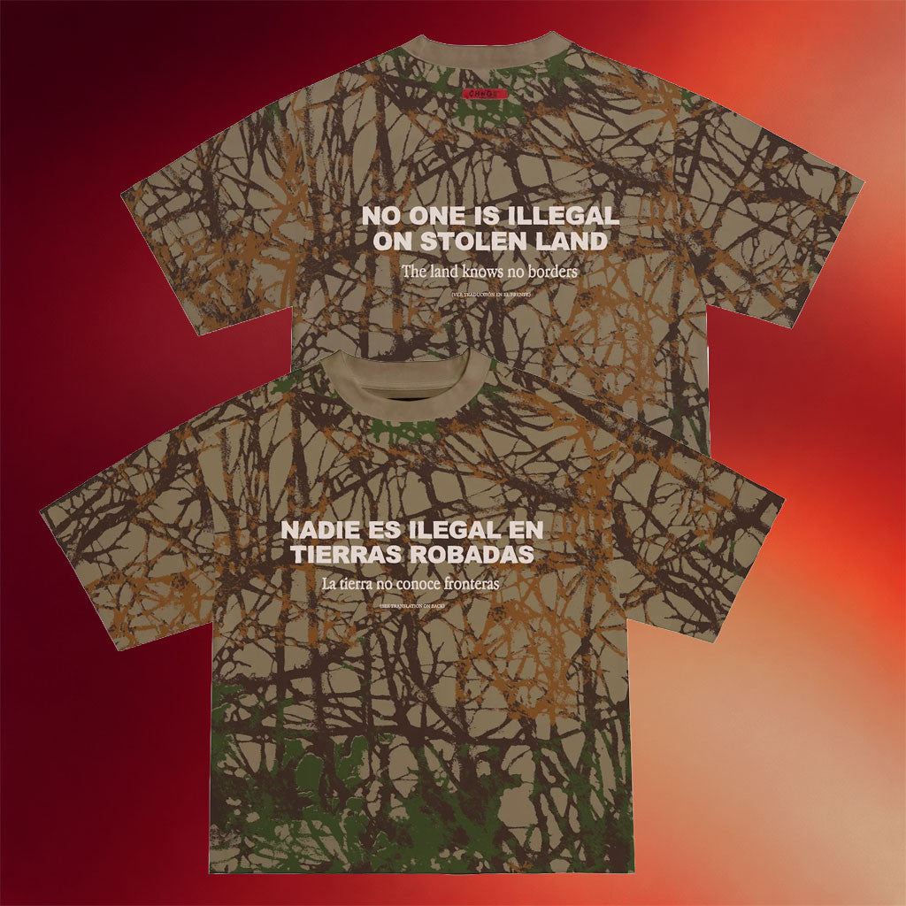 Drew Afualo Merch 2026 No One Is Illegal on Stolen Land T-Shirt Camo Political Gifts - Merchluma