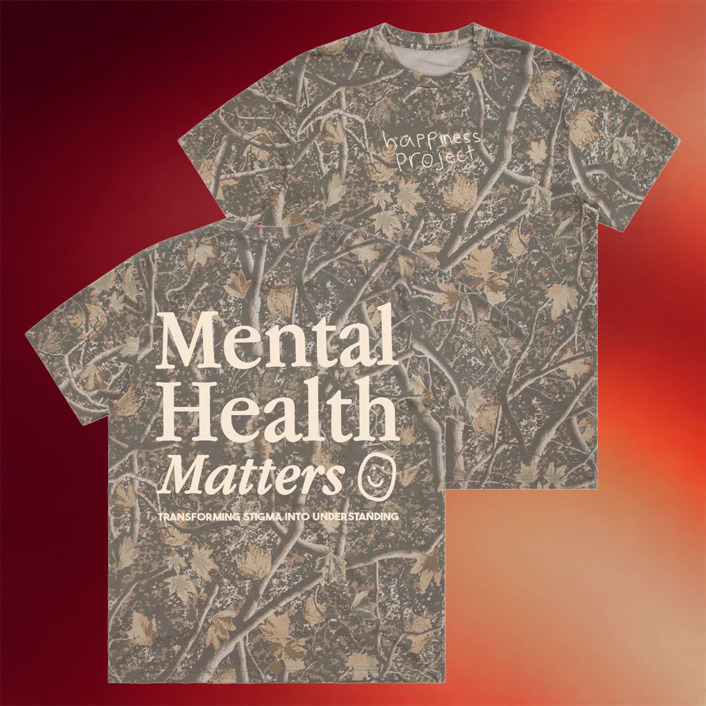 Happiness Project Merch 2026 Mental Health Matters T-Shirt Camo Positive Gift Ideas - Merchluma