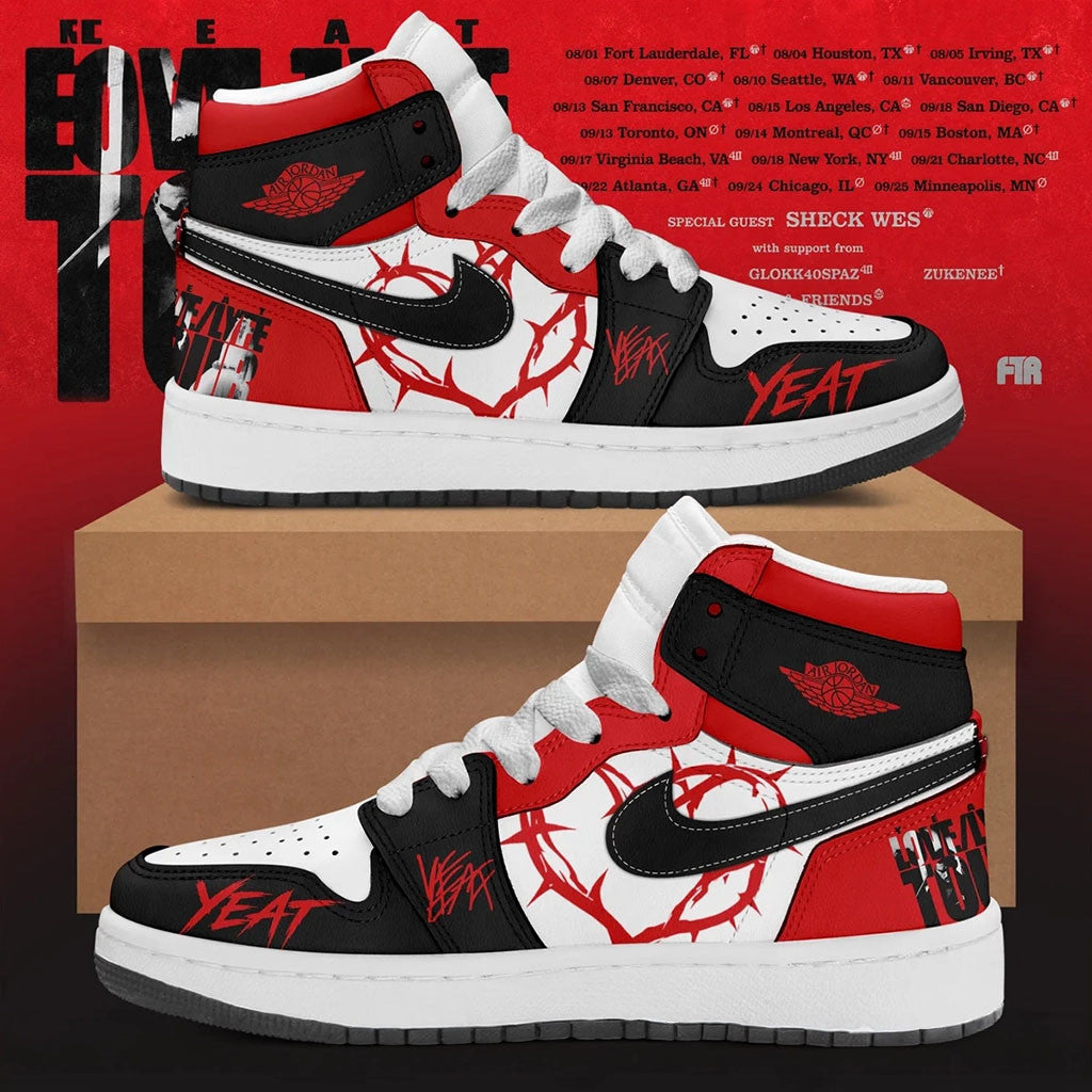 Yeat LoveLyfe Tour 2026 Shoes Sneakers Yeat Merch Best Gift For Rapper Fans - Merchluma