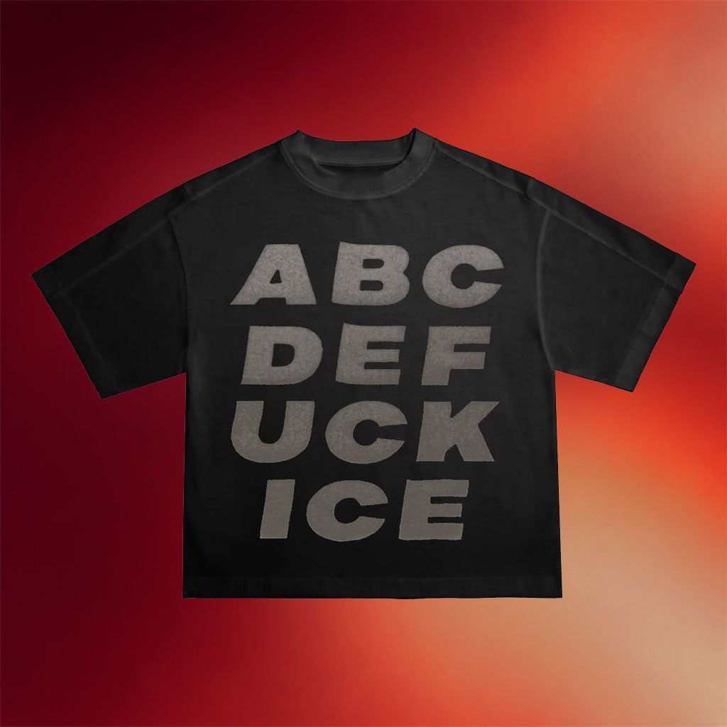Drew Afualo Merch 2026 abcdeFUCK ICE T-Shirt Anti ICE Merch Political Gifts - Merchluma