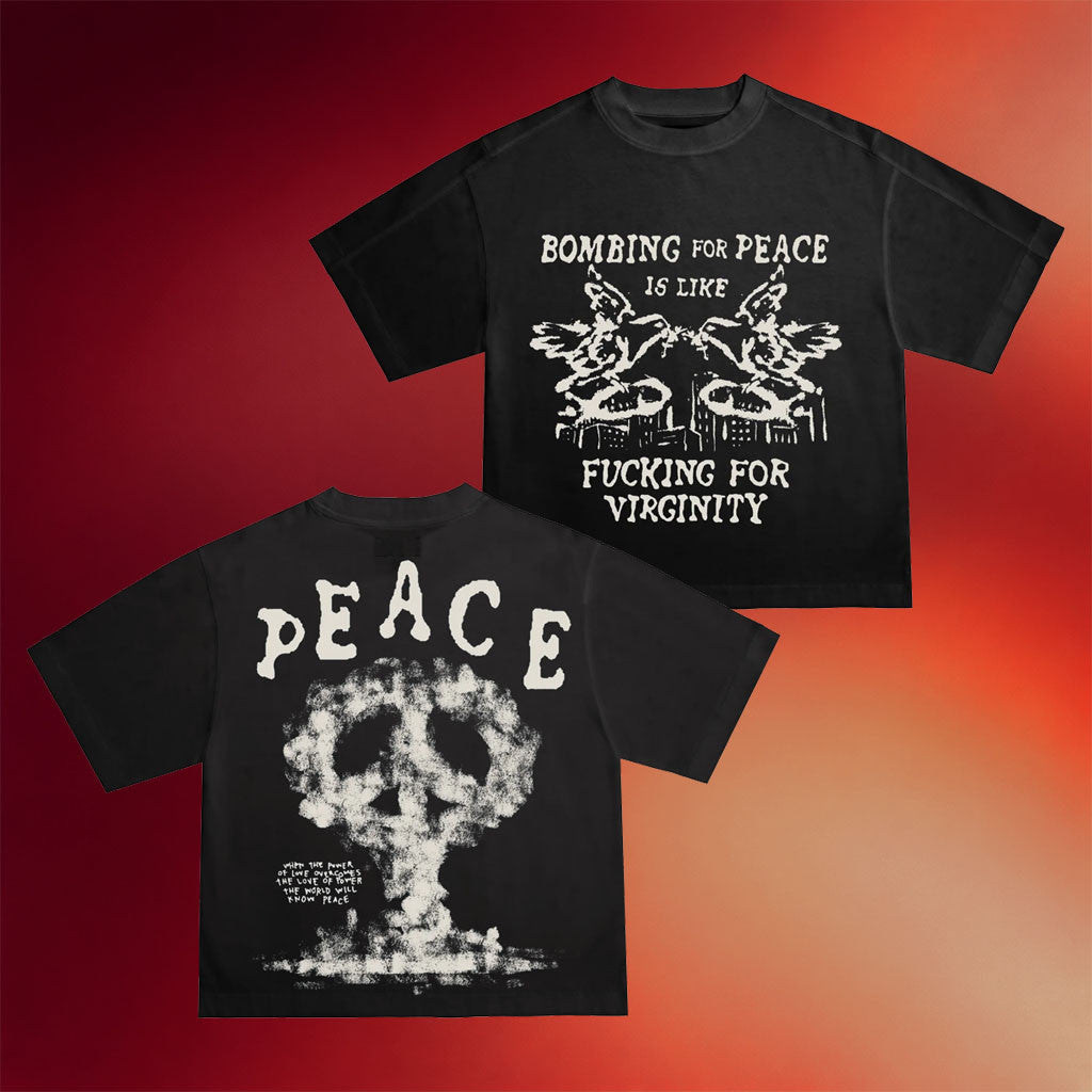 Drew Afualo Merch 2026 Bombing For Peace T-Shirt Fcking For Virginity Shirt Gift For Friends - Merchluma