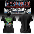 Simple Plan Bigger Than You Think Tour In Valley Center CA V-Neck Shirt Simple Plan Merch Womens - Merchluma