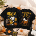 Nirvana Snoopy Halloween Smells Like Teen Spirit Wash T-Shirt Nirvana Merch Gifts For Rock Fan - Merchluma