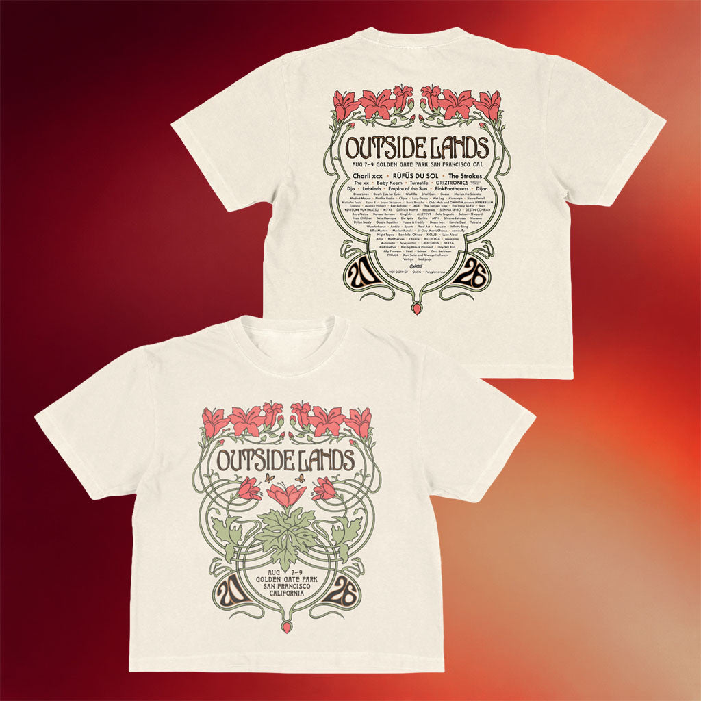 Outside Lands Merch 2026 Floral Event T-Shirt Outside Lands Lineup Shirt Music Festival Merch - Merchluma