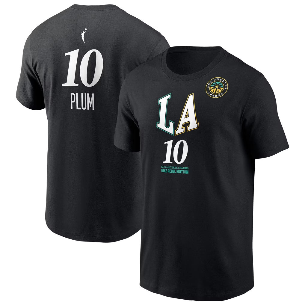 Kelsey Plum T-Shirt Black Los Angeles Sparks Merch 2026 #10 Rebel Edition Shirt Gift For Fans - Merchluma