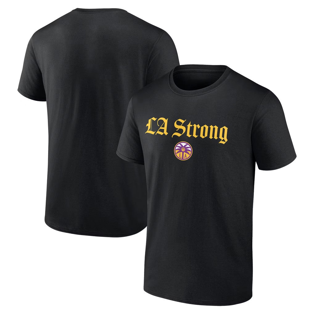Los Angeles Sparks Merch 2026 LA Strong T-Shirt Black Presents For Basketball Fans - Merchluma