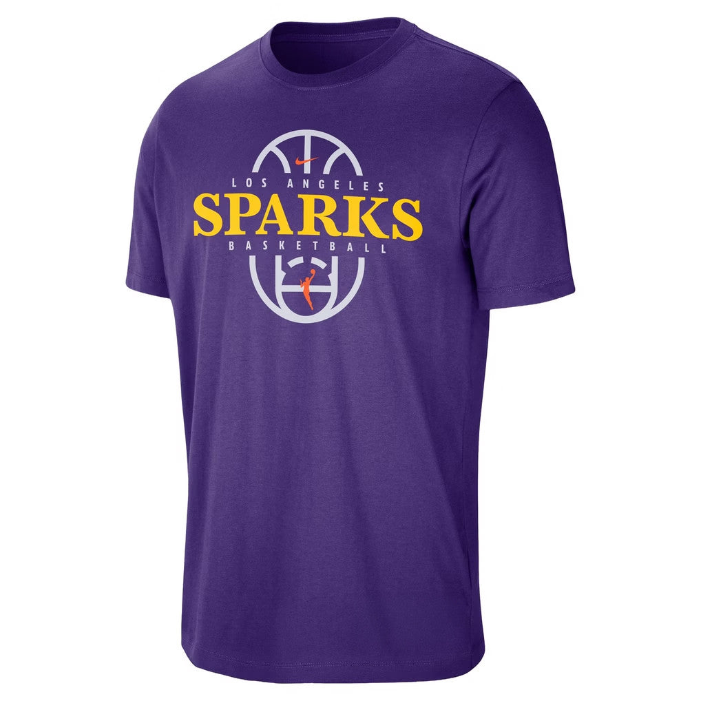 Los Angeles Sparks Merch 2026 LA Sparks On-Court Practice T-Shirt Purple Gift For Fans - Merchluma