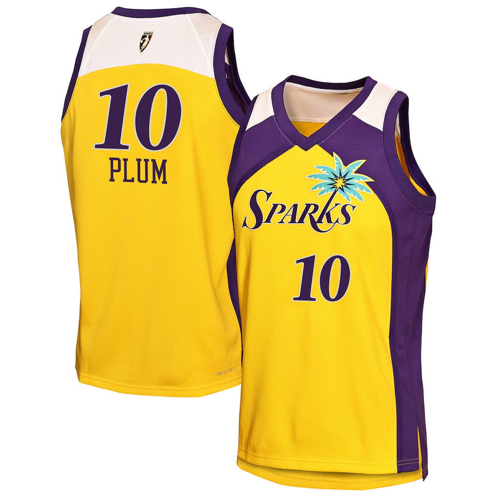 Kelsey Plum Jersey Shirt 2026 Los Angeles Sparks Merch #10 Gold Victory Swingman Jersey Gifts - Merchluma