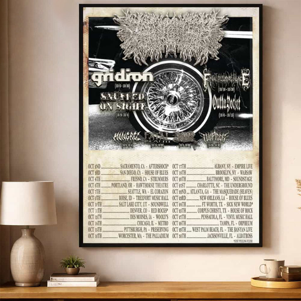 PeelingFlesh Album Release Tour 2026 Schedule Tour Dates Poster PeelingFlesh Merch Fan Gifts - Merchluma