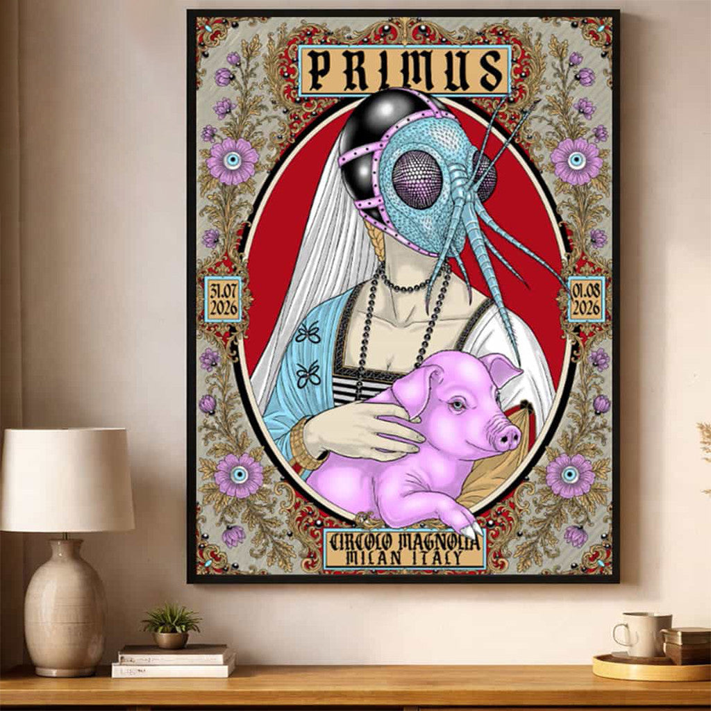 Primus Band Milan Italy 2026 Event Poster Primus Merch Birthday Gifts For Music Lovers - Merchluma