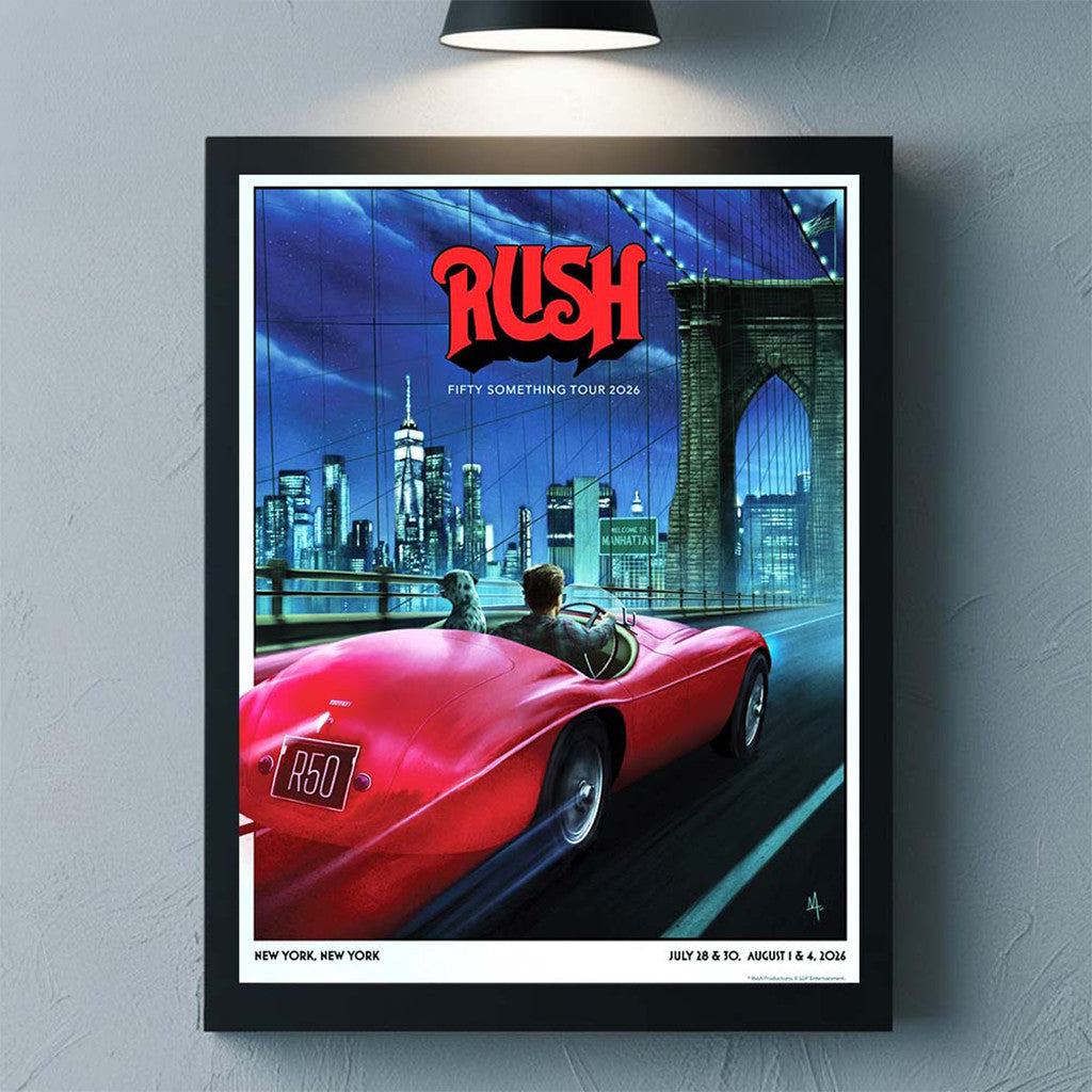 Rush New York 2026 Live At Madison Square Garden Brooklyn Bridge Event Poster Rush Merch - Merchluma