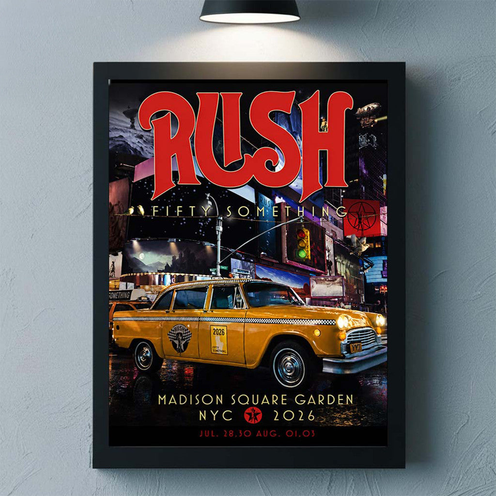 Rush New York 2026 Live At Madison Square Garden NYC Taxi Event Poster Rush Merch Fan Gifts - Merchluma