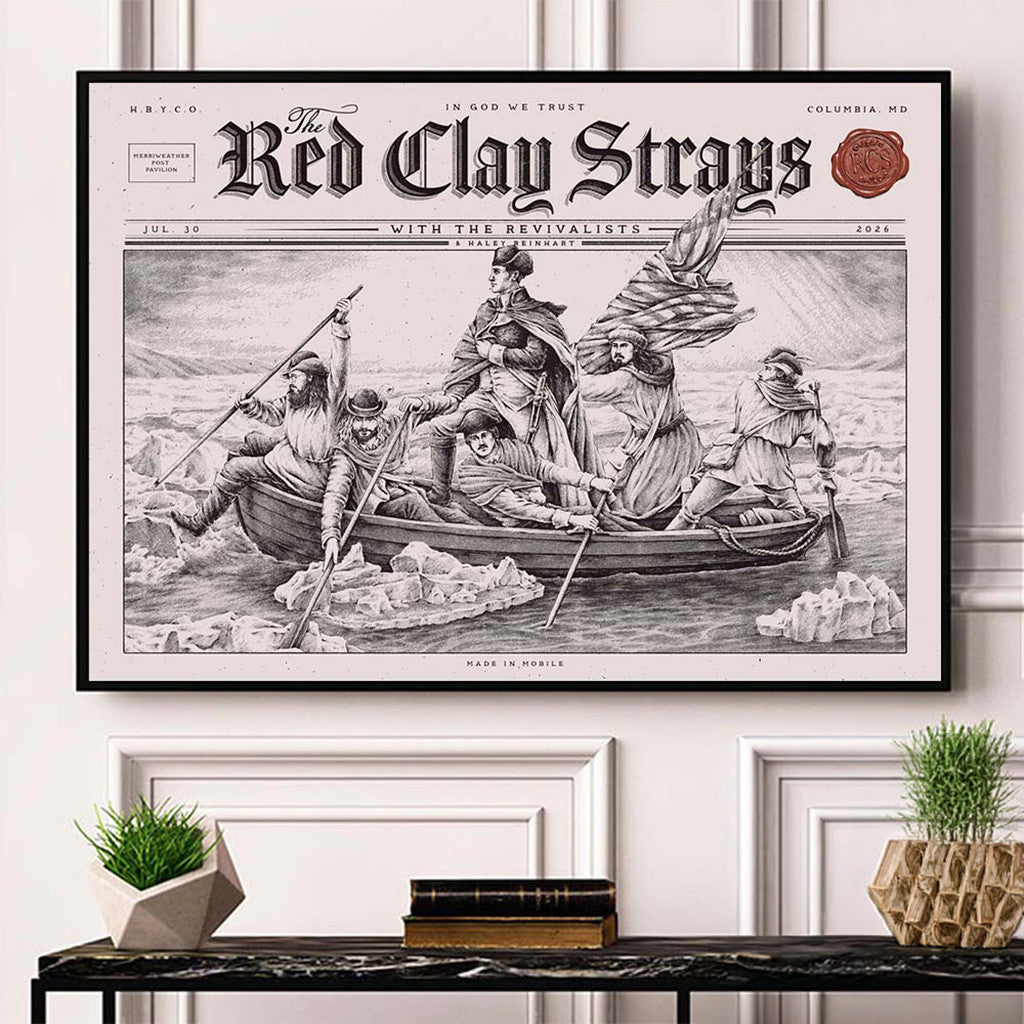 The Red Clay Strays Columbia MD 2026 Event Poster The Red Clay Strays Merch Wall Art Decor - Merchluma