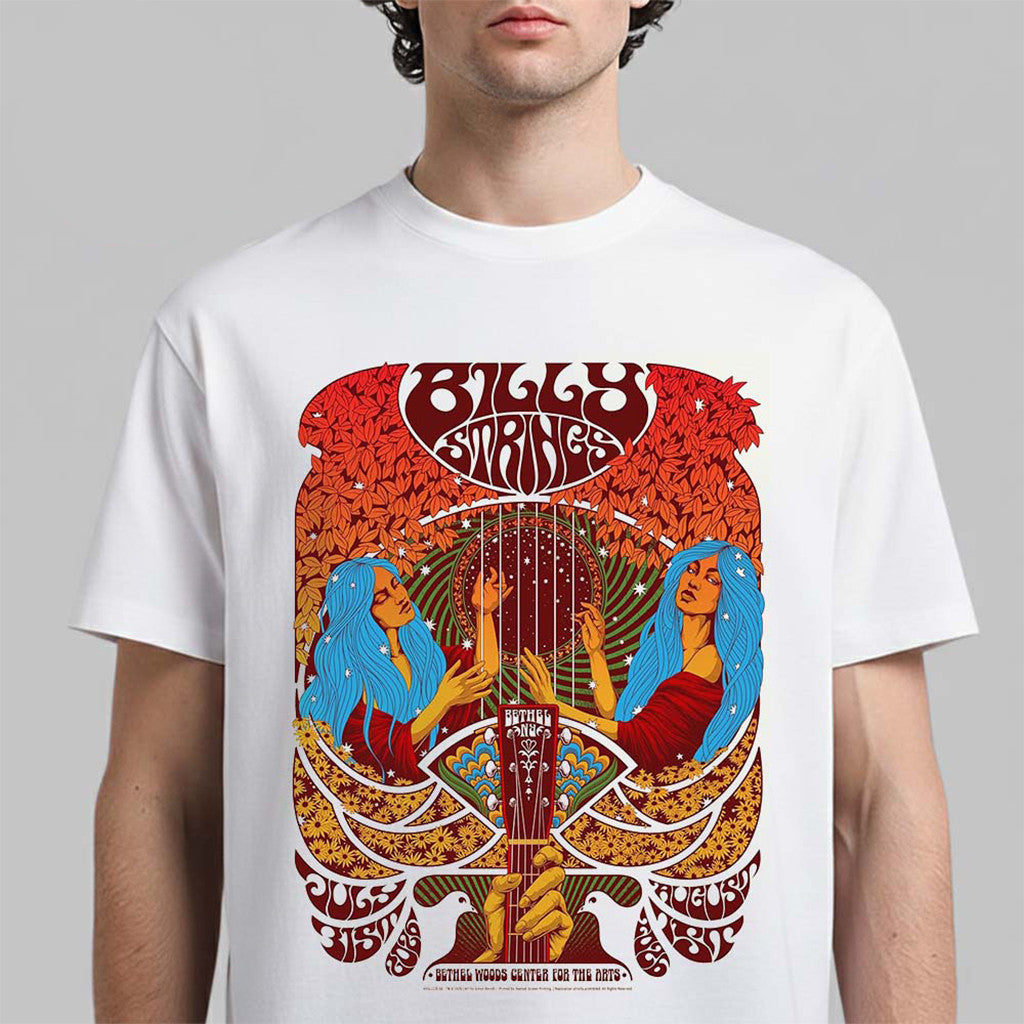 Billy Strings Bethel New York 2026 2 Night Event T-Shirt White Billy Strings Merch Gifts For Fan - Merchluma