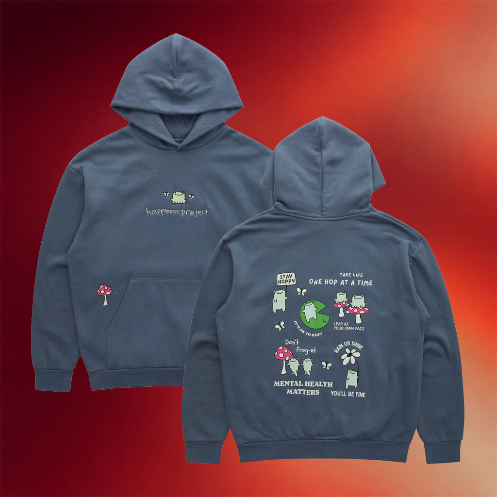 Happiness Project Merch 2026 Frog Hoodie Mental Health Awareness Apparel Gift For Besties - Merchluma
