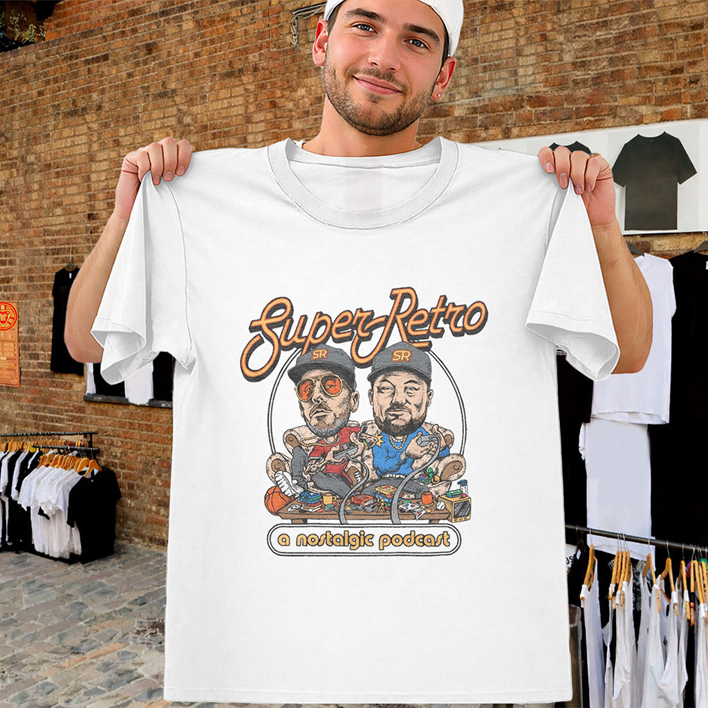 Super Retro Podcast A Nostalgic Podcast Shirt Gaming Tee Gifts For Friends - Merchluma