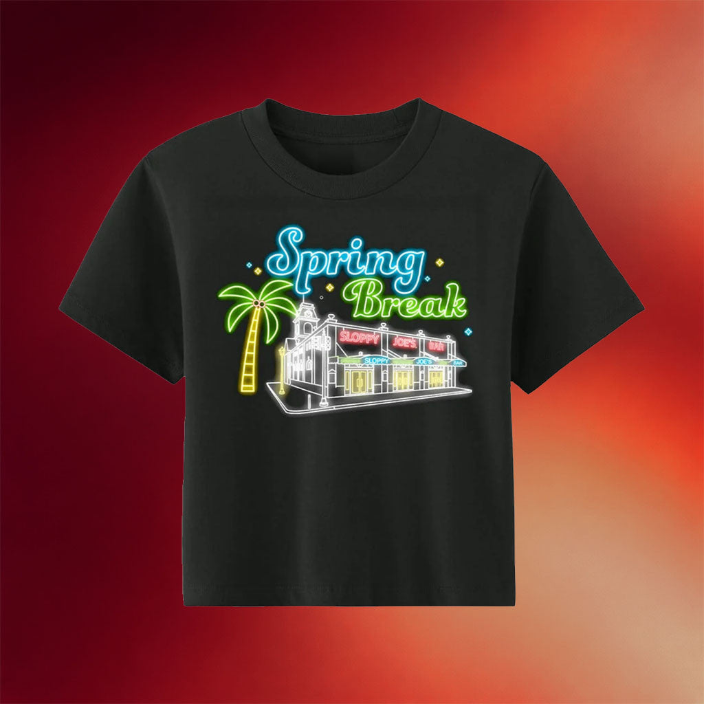 Sloppy Joe's Merch 2026 Sloppy Joe's Neon Spring Break Crop Top Gift For Sisters - Merchluma