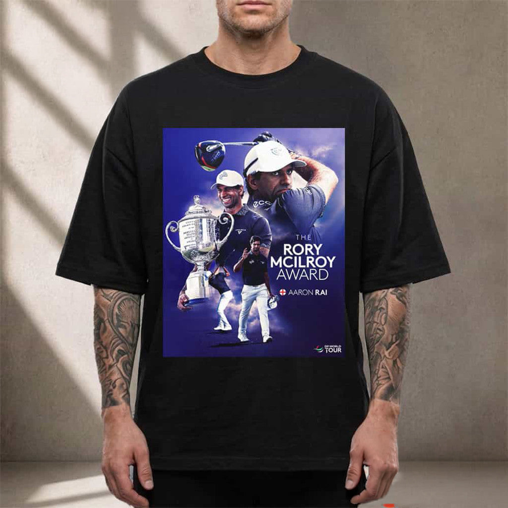 Congrats Aaron Rai Wins Rory McIlroy Award 2026 T-Shirt Aaron Rai Merch Gifts For Golfers - Merchluma