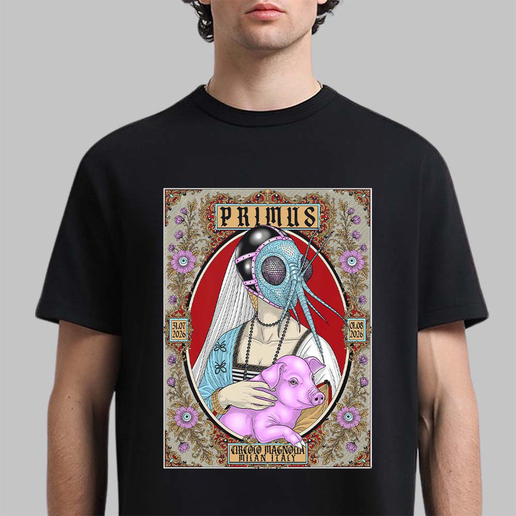 Primus Milan Italy 2026 T-Shirt Primus Merch Gifts For Rock Lovers - Merchluma