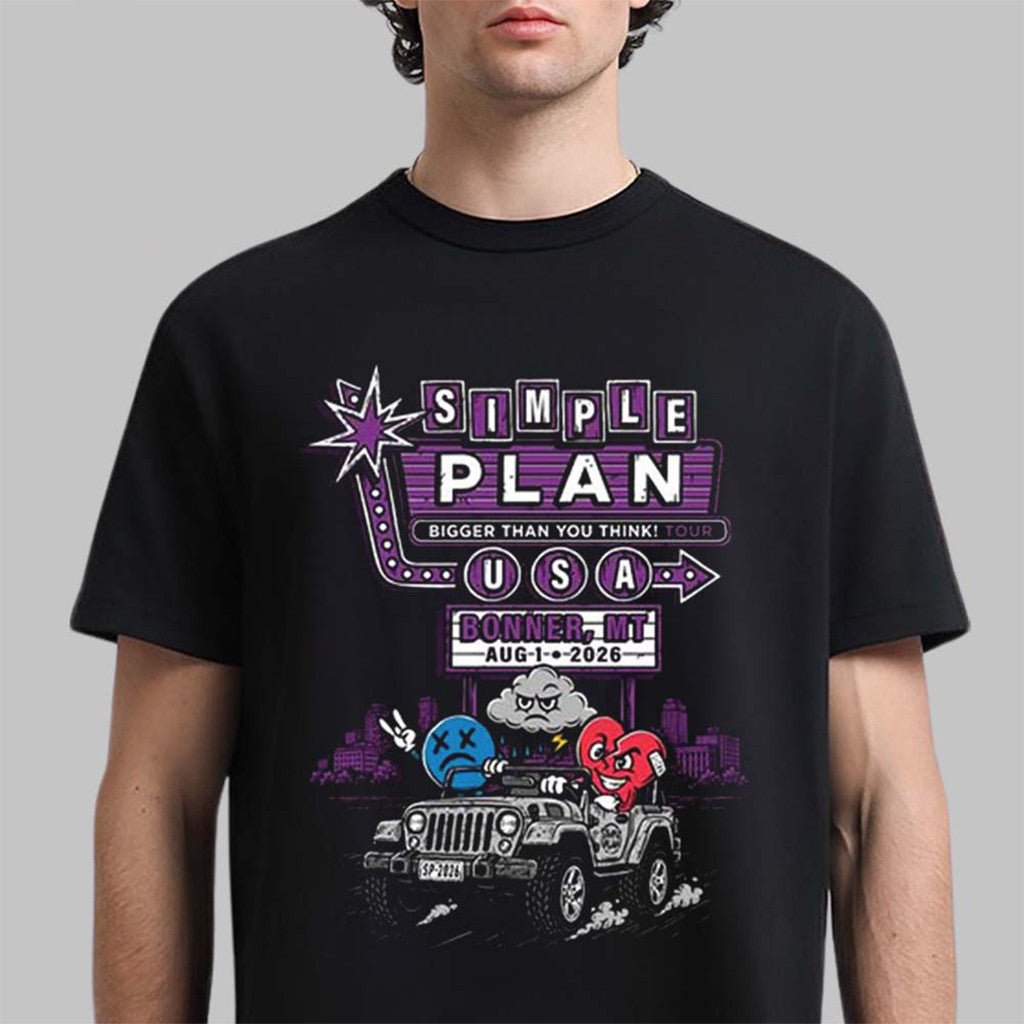 Simple Plan Bonner MT 2026 T-Shirt Simple Plan Merch Gift Ideas For Rock Fan - Merchluma