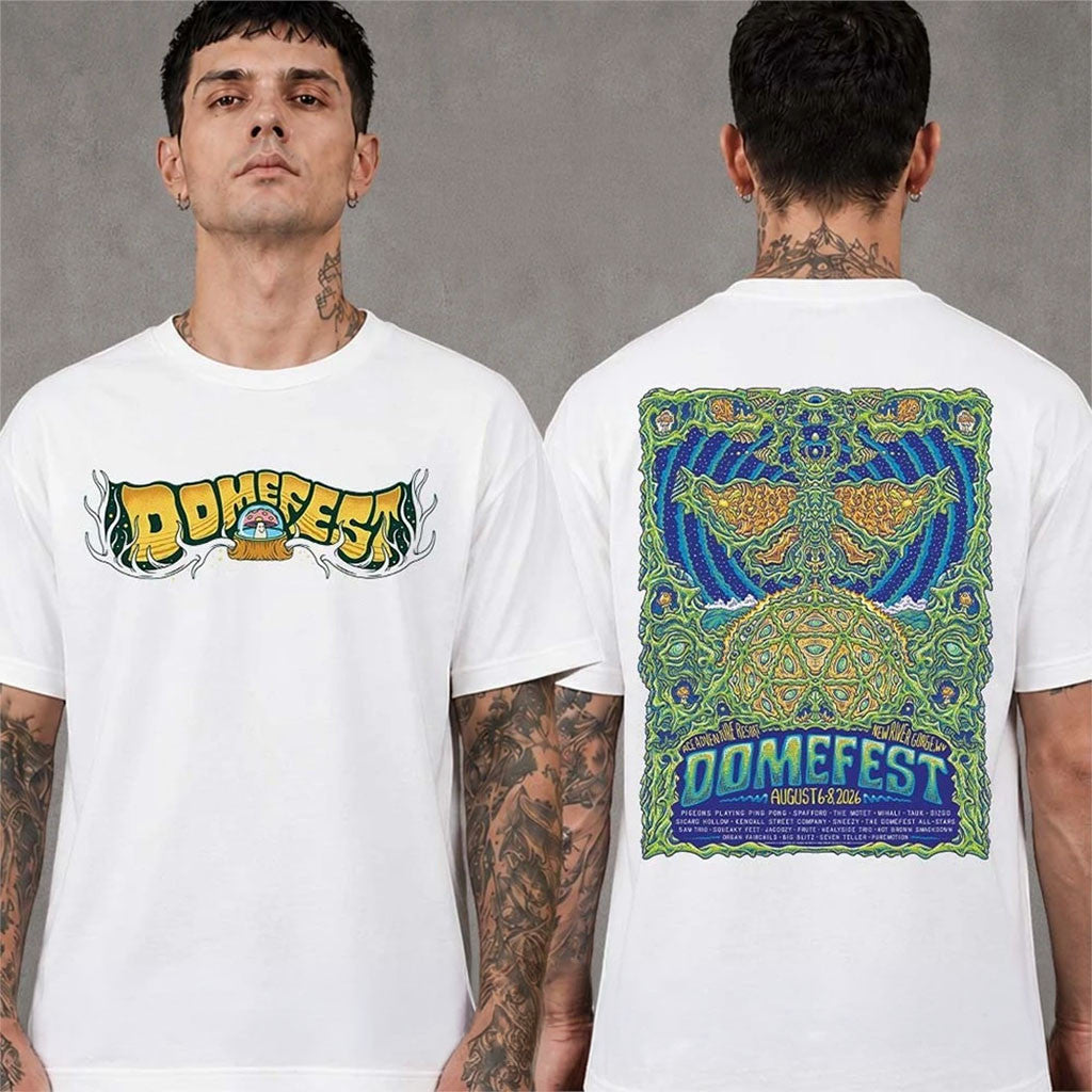 Domefest 2026 Merch Poster Lineup In New River Gorge West Virginia T-Shirt Gift For Music Fans - Merchluma