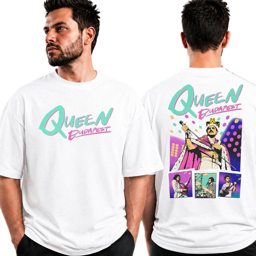Queen Merch Budapest 40th Anniversary Pop Art T-Shirt Best Gifts For Music Lovers - Merchluma