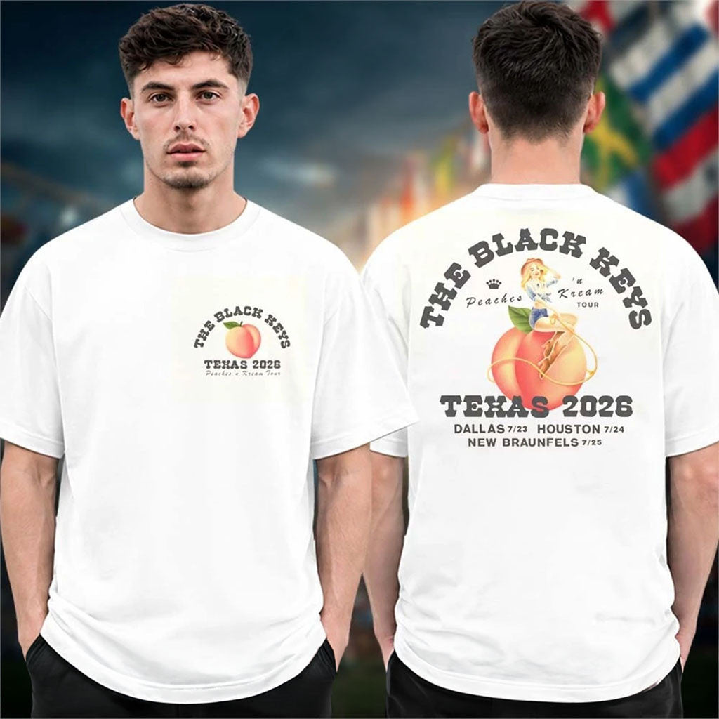 The Black Keys Peaches N Kream Tour 2026 Texas Tour Dates T-Shirt The Black Keys Merch - Merchluma