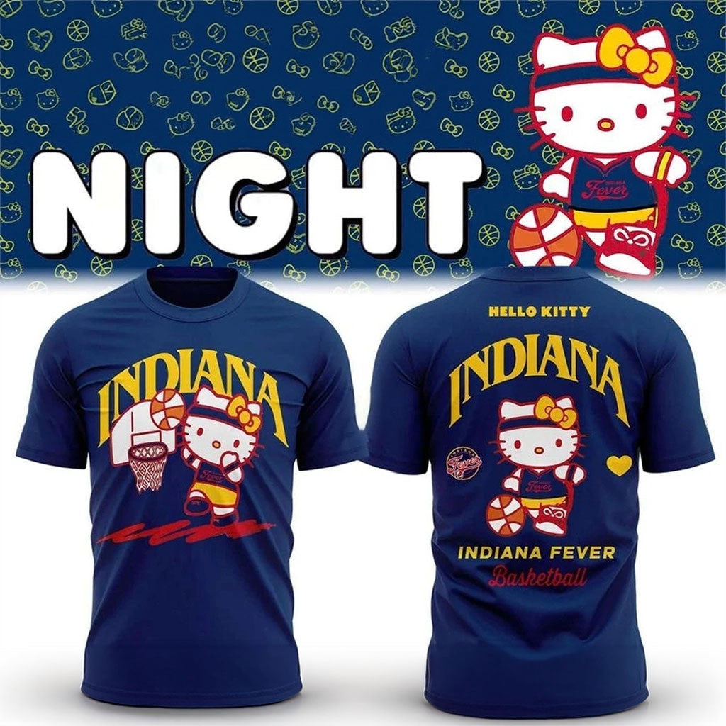 Indiana Fever X Hello Kitty Night 2026 T-Shirt Indiana Fever Basketball Merch Game Day Gifts - Merchluma