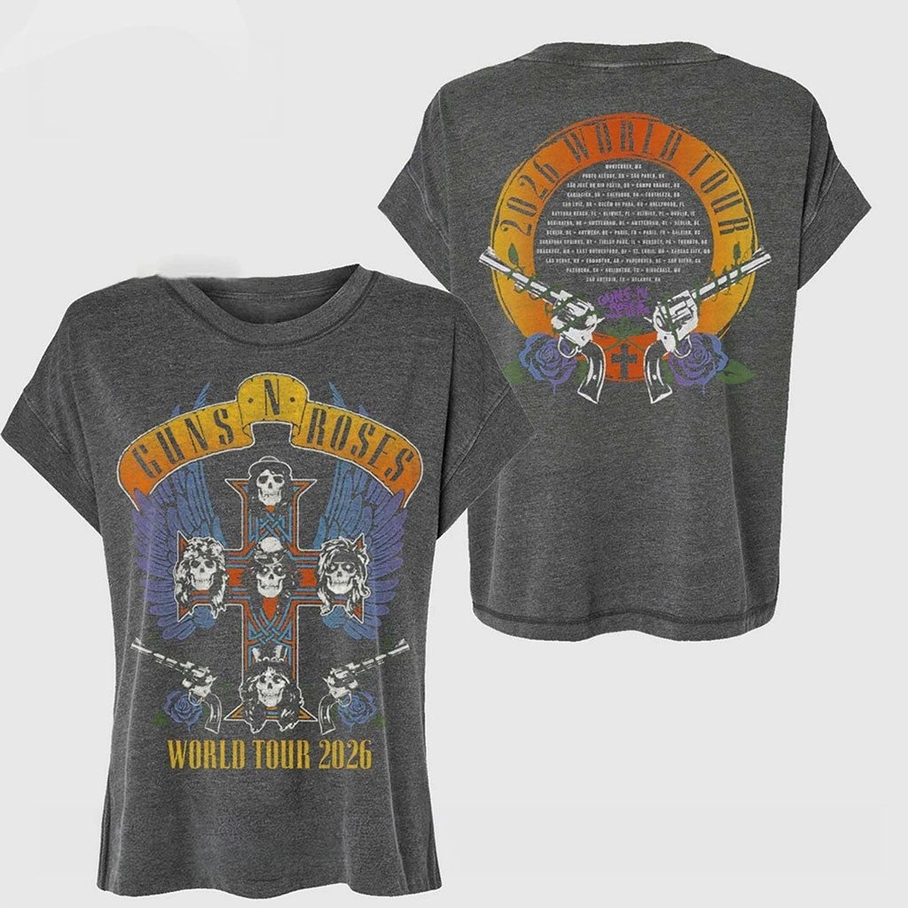 Guns N'Roses 2026 World Tour Dates T-Shirt GNR Merch Present For Band Fans - Merchluma