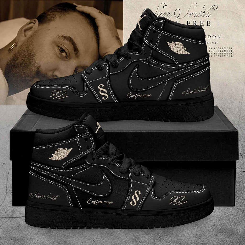 Personalized Sam Smith To Be Free Live 2026 Sneakers Black Sam Smith Merch Present For Fans - Merchluma