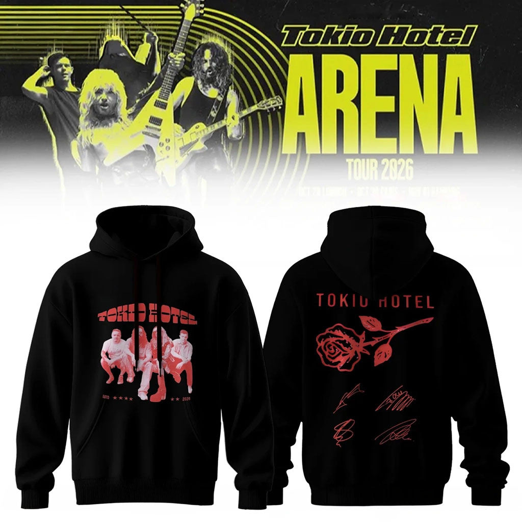 Tokio Hotel Arena Tour 2026 Signature Hoodie Tokio Hotel Merch Gift For Pop Band Fans - Merchluma