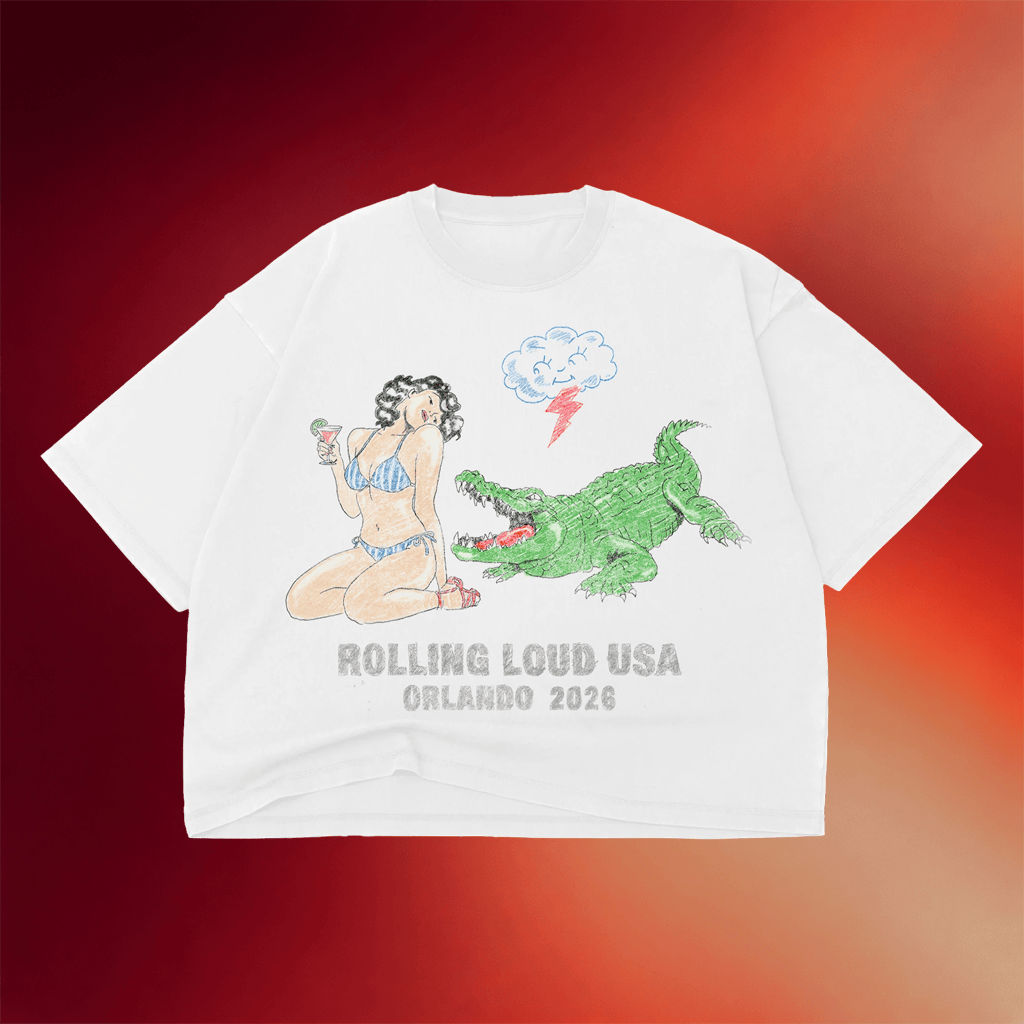 Rolling Loud Merch 2026 Gator Vs Girl White T-Shirt Rolling Loud USA Outfits Music Lover Gifts - Merchluma