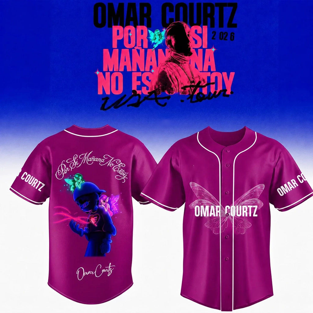 Omar Courtz Por Si Manana No Estoy World Tour 2026 Signed Jersey Omar Courtz Merch Gift For Fan - Merchluma